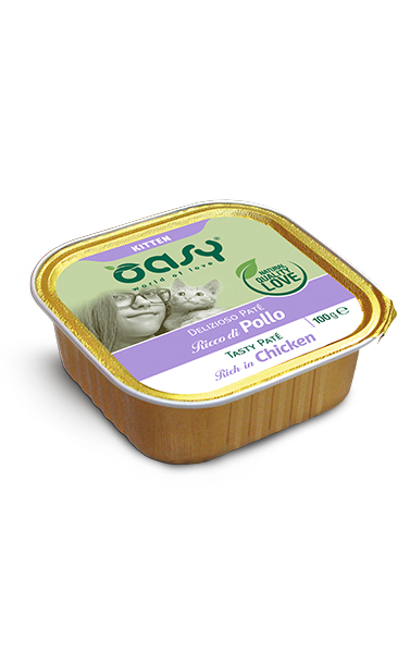 Oasy Delizioso Paté Kitten Pollo 100g - Umido per Gatti Cuccioli Oasy Delizioso Paté Kitten Pollo 100g - Umido per Gatti Cuccioli